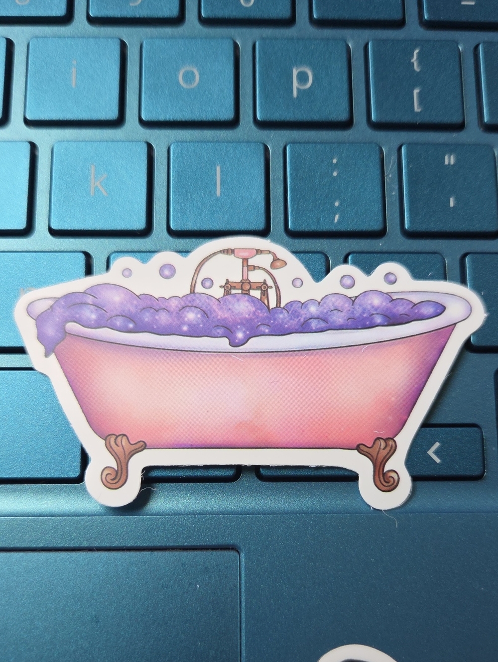 Pink and Purple Bathtub Sticker - Home Bath Décor